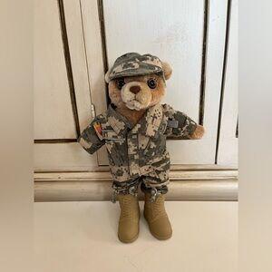 Vintage Bear Forces of America US Army Plush - Teddy Bear Camo Fatigues Female